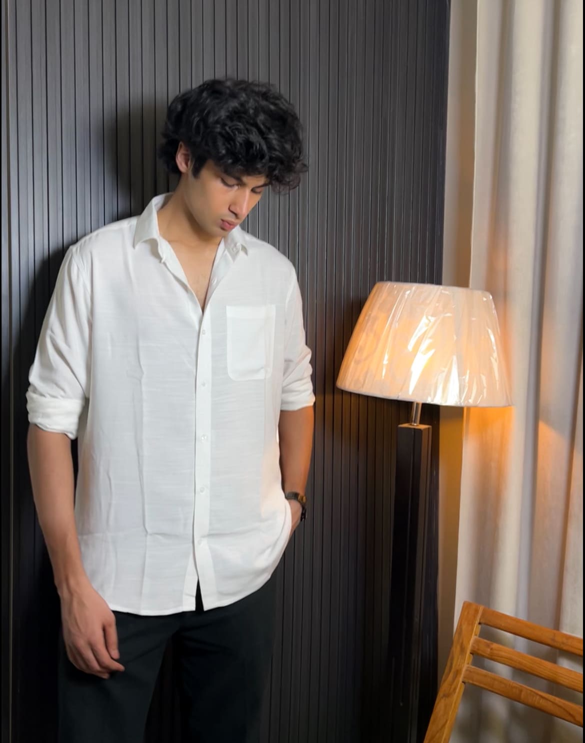 Oversized White Linen Button Down